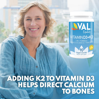 VAL D3+K2 - Inmune, Bone & Cardiovascular support 90 Capsules - Val Supplements
