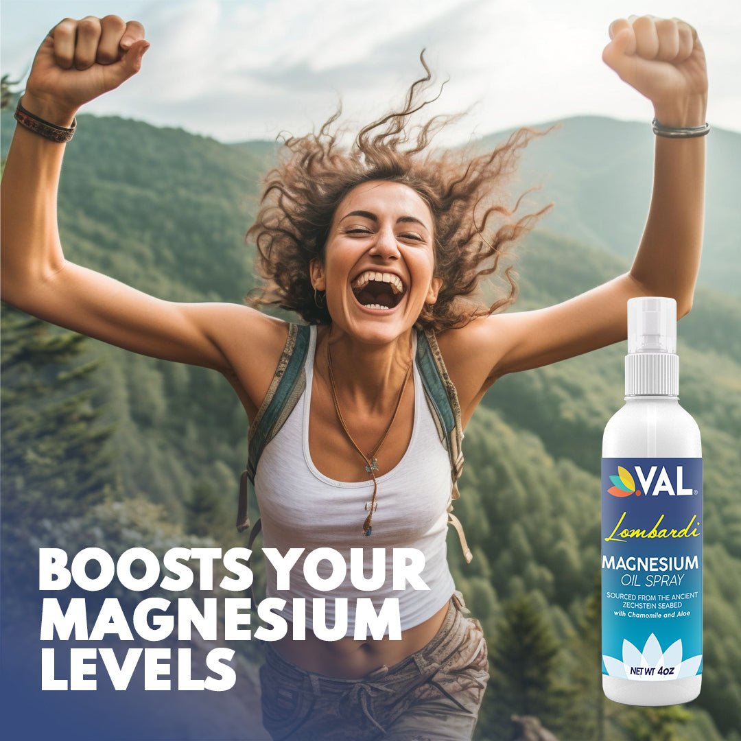 VAL Lombardi Magnesium Oil Spray with Chamomile and Aloe - Val Supplements