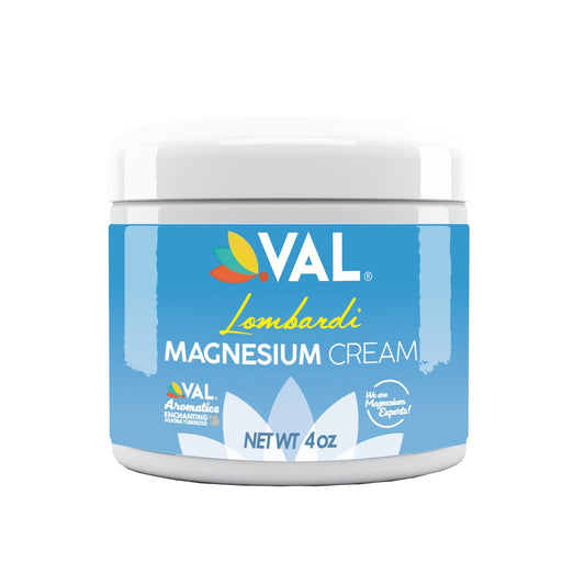 VAL Lombardi Transdermal Magnesium Cream Enchanting Jojoba Tuberose - Natural Pain Relief with Moisturizing Organic Shea Butter - 4oz - Val Supplements